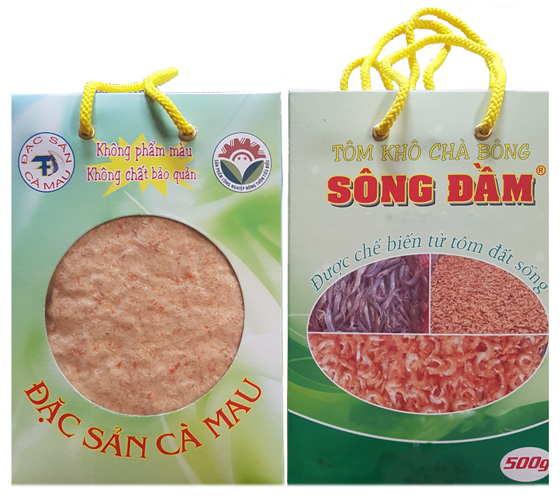 Tôm khô chà bông được đóng gói cẩn thận